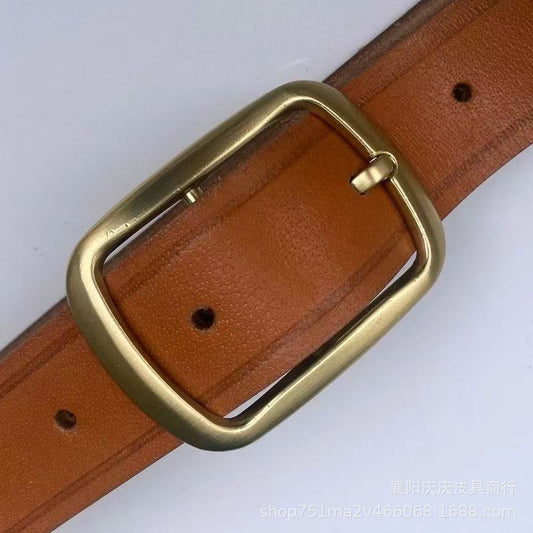 Men's Bronze Trendy Leather Belt