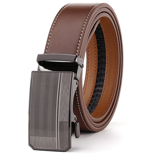 Men's Leather Automatic Buckle Belt