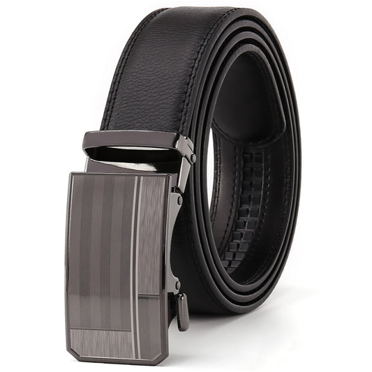 Men's Leather Automatic Buckle Belt