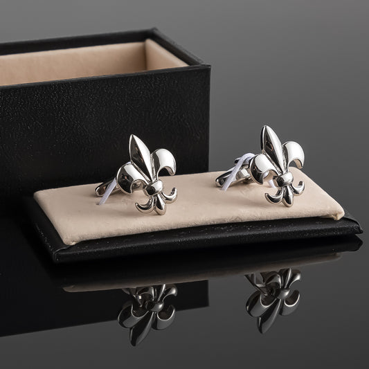 Fleur-de-lis Cufflinks In Sterling Silver