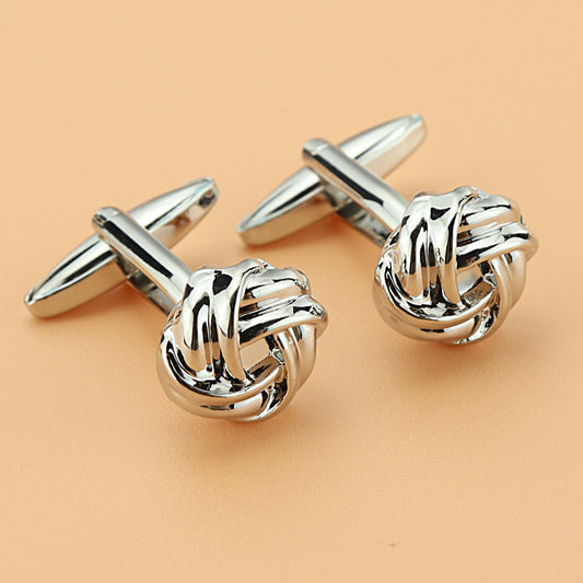 Irregular Twist Cufflinks In Sterling Silver