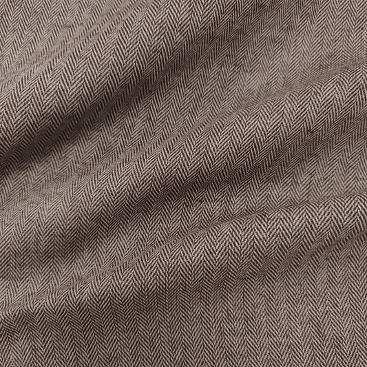 Chic Chocolate Brown Herringbone Wool Business Suits