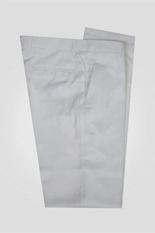 Classical White Jacquard Double Breasted Shawl Lapel Wedding Suits