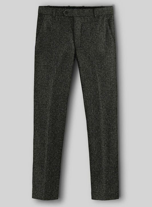 Chic Sparkle Charcoal Gray Notched Lapel Wool Prom Men Suits