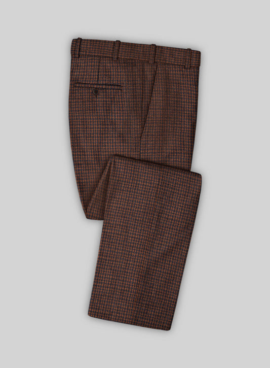 Newest Brown Stylish Plaid Notched Lapel Business Suits