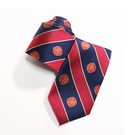 Red And Navy Blue Jacquard Tie