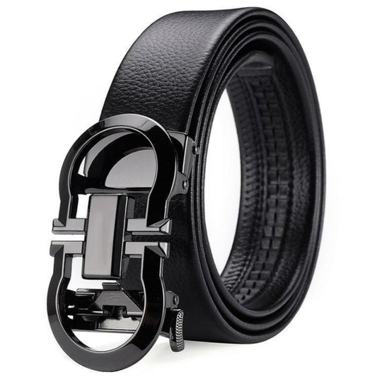 Men's Black Premium Leather Belt