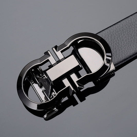 Men's Black Premium Leather Belt