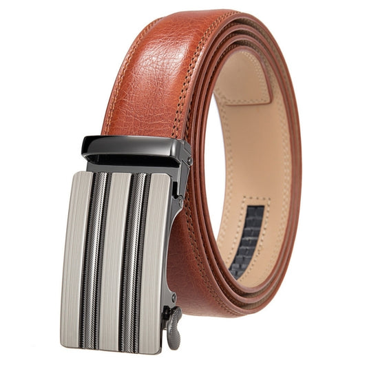 Chic Men's Rufous Genuine Leather Belt
