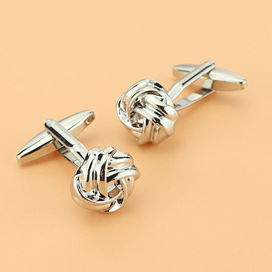 Irregular Twist Cufflinks In Sterling Silver