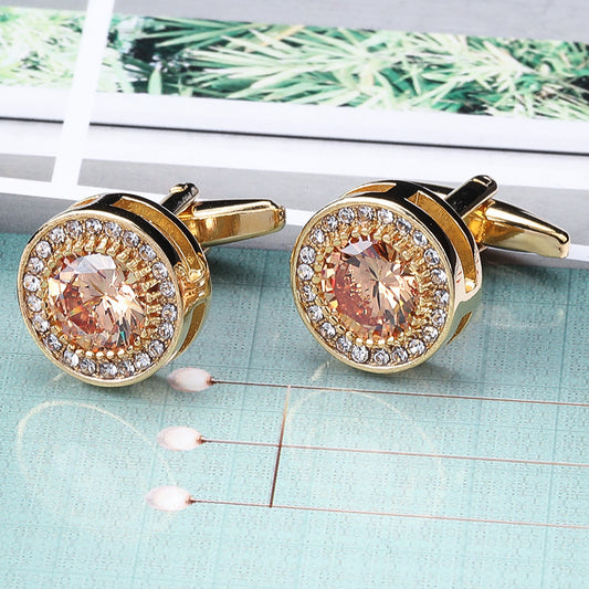 Sparkling Gold Diamond Cufflinks