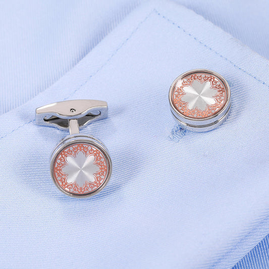 Delicate Floral Engraved Cufflinks
