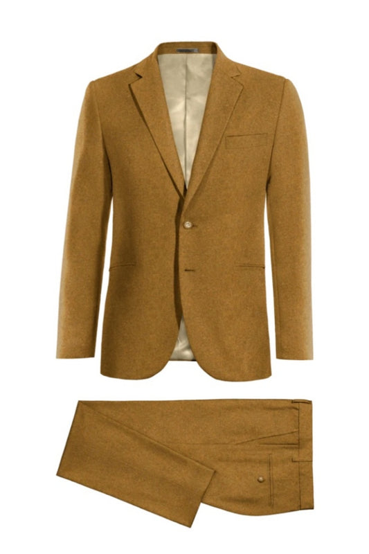 Stylish Light Brown Notched Lapel Wool Prom Suits