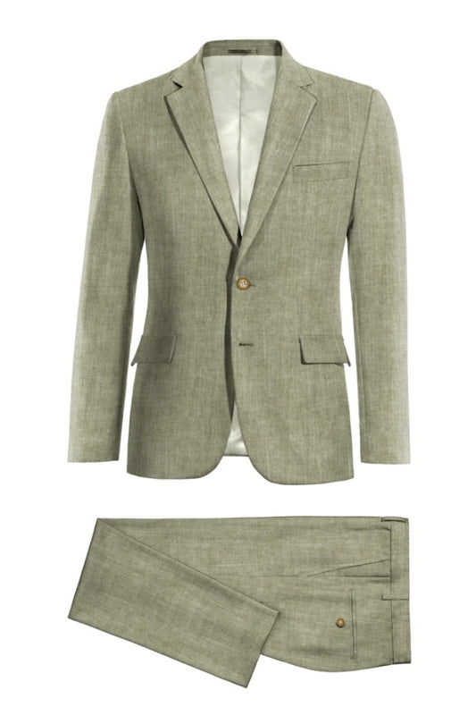 Gentle Newest Light Gray Wool Notched Lapel Business Suits