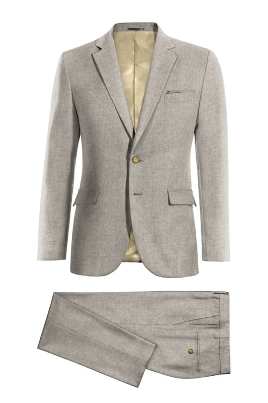 Stylish Gray New Arrival Notched Lapel Wool Business Suits
