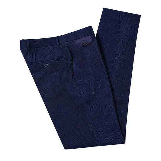 Modern Dark Navy Shawl Lapel Wool Wedding Suits With Waistcoat