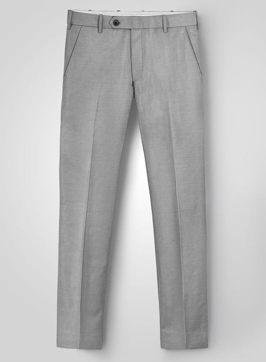 Fashion Gray Notched Lapel Wool Business Suits