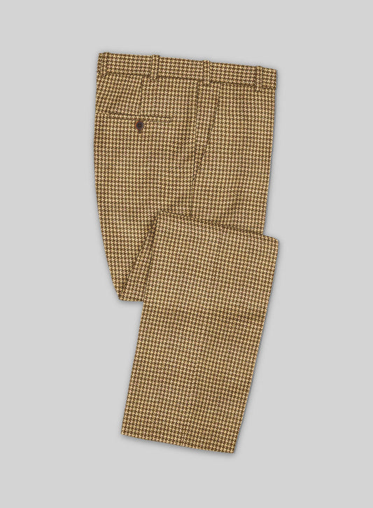 Light Brown Houndstooth Notched Lapel Business Men Suits