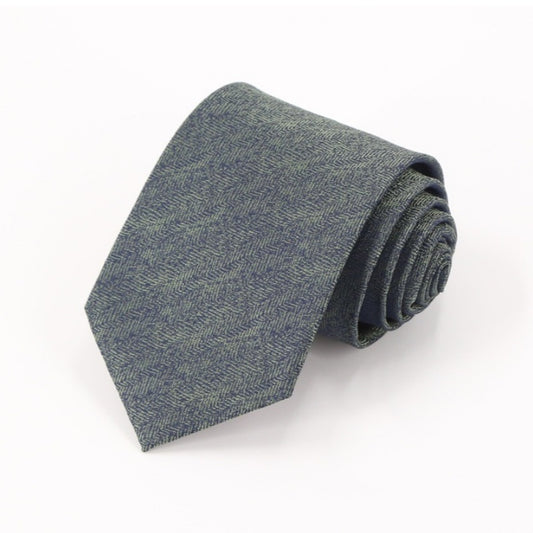 Stylish Dark Green Herringbone Tie